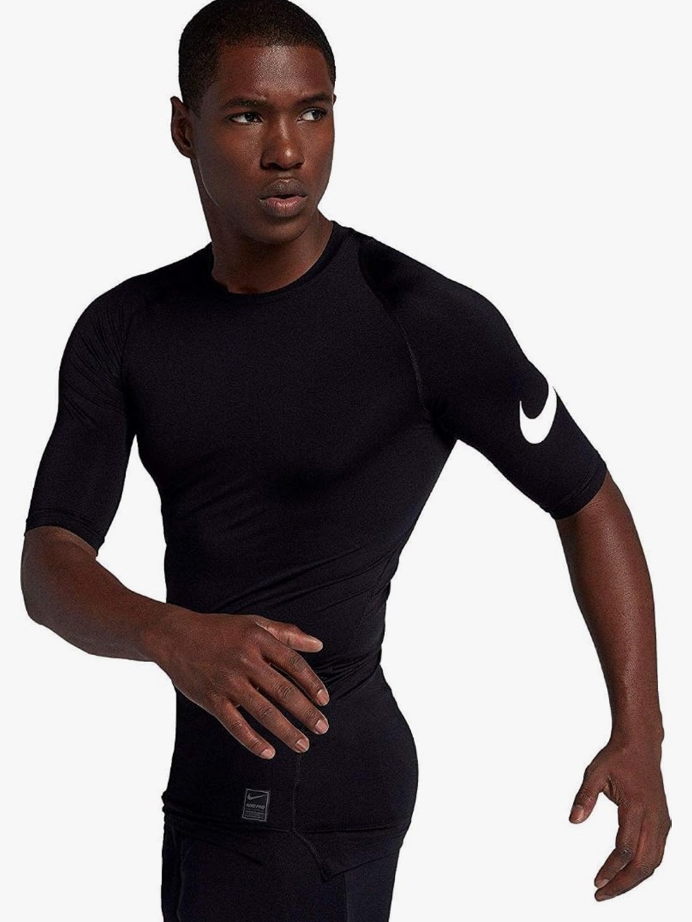 Nike Pro Men's Half Sleeve Compression Football Shirt Black Size Medium